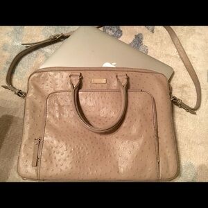 kate spade STUNNING ostrich-embossed laptop bag